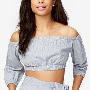 ✨✨ Rachel Roy Blue and White Striped  Crop Top✨✨